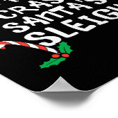 Hoogstwaarschijnlijk Crash Kerstman Sleigh Christm Poster (Hoek)