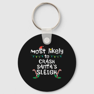 Hoogstwaarschijnlijk Crash Kerstman Sleigh Christm Sleutelhanger