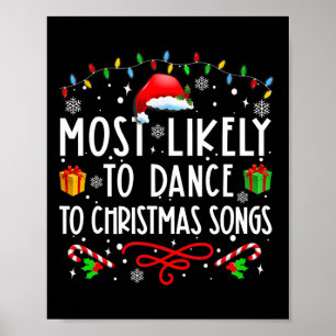 Hoogstwaarschijnlijk Dansen Op Kerstliederen Kerst Poster
