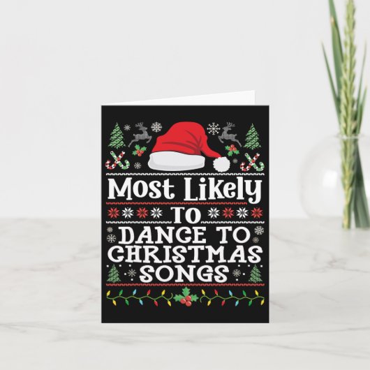 Hoogstwaarschijnlijk dansen op kerstliedjes - Kers Kaart (Voorkant)