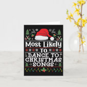 Hoogstwaarschijnlijk dansen op kerstliedjes - Kers Kaart (Gele Bloem)