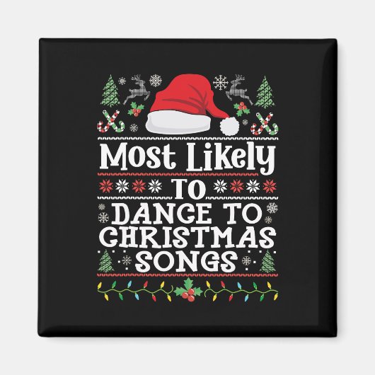 Hoogstwaarschijnlijk dansen op kerstliedjes - Kers Magneet (Voorkant)