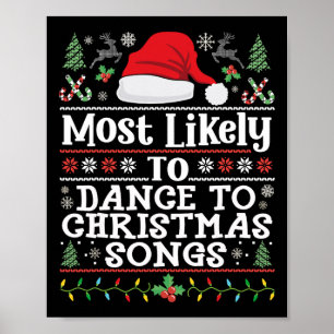 Hoogstwaarschijnlijk dansen op kerstliedjes - Kers Poster