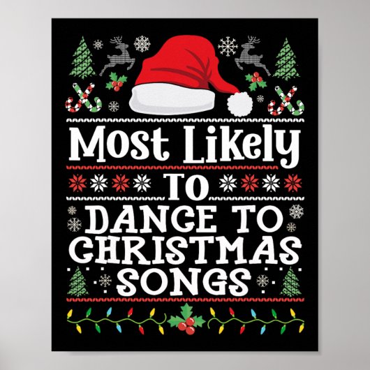 Hoogstwaarschijnlijk dansen op kerstliedjes - Kers Poster (Voorkant)