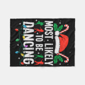 Hoogstwaarschijnlijk dansende kerstdanser Funny X Fleece Deken (Voorkant (Horizontaal))
