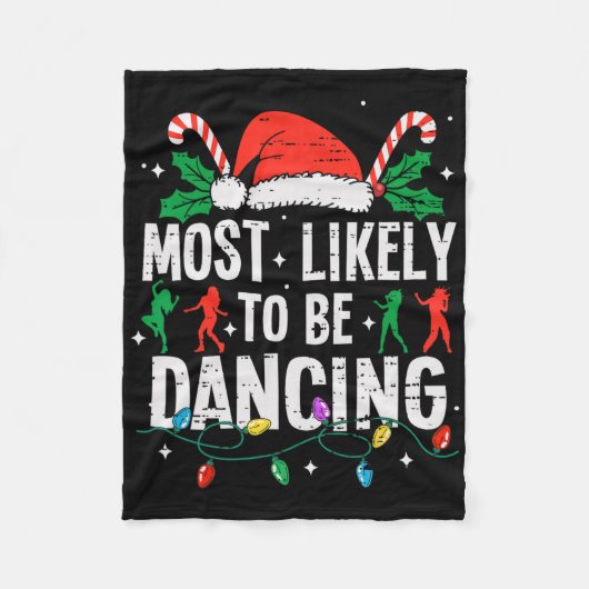 Hoogstwaarschijnlijk dansende kerstdanser Funny X Fleece Deken (Voorkant)