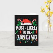 Hoogstwaarschijnlijk dansende kerstdanser Funny X Kaart (Gele Bloem)