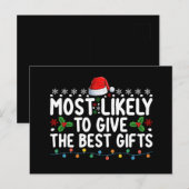 Hoogstwaarschijnlijk de beste kerstcadeaus geven briefkaart (Voorkant / Achterkant)