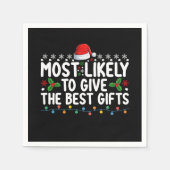 Hoogstwaarschijnlijk de beste kerstcadeaus geven servet (Voorkant)
