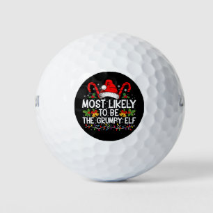 Hoogstwaarschijnlijk de chagrijnige elf Funny Xmas Golfballen