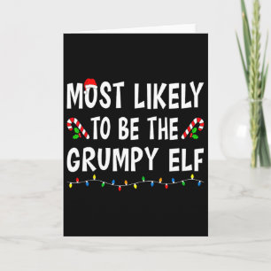 Hoogstwaarschijnlijk de chagrijnige elf Kerstmis F Kaart