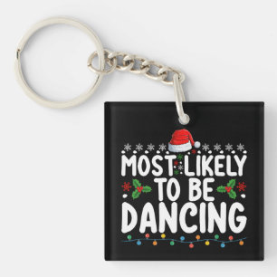 Hoogstwaarschijnlijk de dansende kerstfamilie sleutelhanger