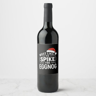 Hoogstwaarschijnlijk de eierpunch kerst matching wijn etiket