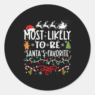 Hoogstwaarschijnlijk de favoriete kerstfamilie van ronde sticker