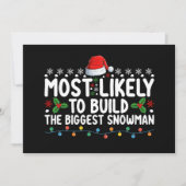 Hoogstwaarschijnlijk de grootste sneeuwman sneeuw kaart (Voorkant)