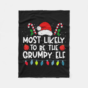 Hoogstwaarschijnlijk de Grumpy Elf Family Crew Chr Fleece Deken