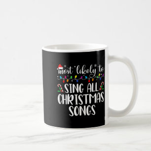 Hoogstwaarschijnlijk de hele familie kerstliedjes koffiemok