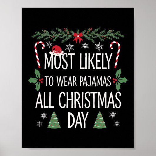 Hoogstwaarschijnlijk de hele kerstdag pyjama drage poster (Voorkant)