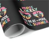 Hoogstwaarschijnlijk de hele zomer bij het zwembad cadeaupapier (Rol Hoek)