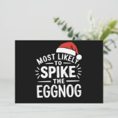 Hoogstwaarschijnlijk de kerst Eggnog Kerstmis Matc Feestdagenkaart (Staand voorkant)