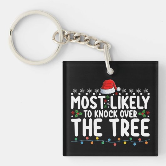 Hoogstwaarschijnlijk de Kerstboom Omver Lopen Kers Sleutelhanger (Voorkant)