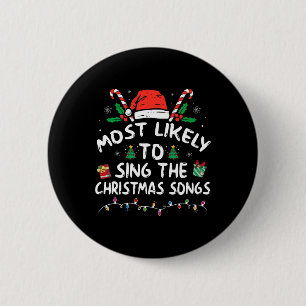 Hoogstwaarschijnlijk de kerstliederen Kerstmis te  Ronde Button 5,7 Cm