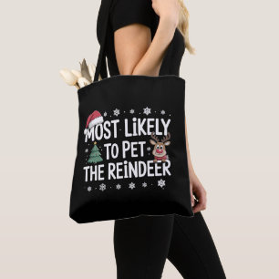 Hoogstwaarschijnlijk De Kerstmis Rendier Familie A Tote Bag