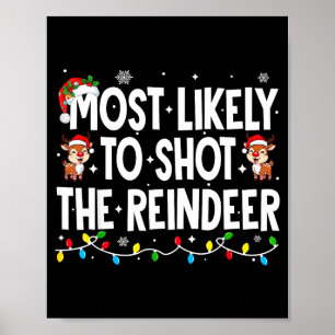 Hoogstwaarschijnlijk de rendieren Xmas familie-mat Poster