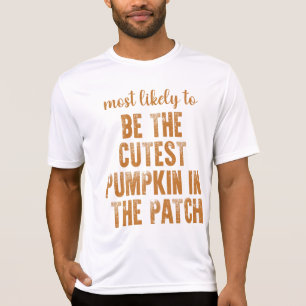 Hoogstwaarschijnlijk de schattigste pompoen in de t-shirt