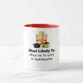 Hoogstwaarschijnlijk draag joggingbroek Afstuderen Mok (Midden)