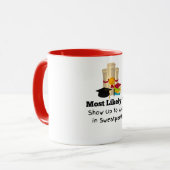 Hoogstwaarschijnlijk draag joggingbroek Afstuderen Mok (Voorkant links)