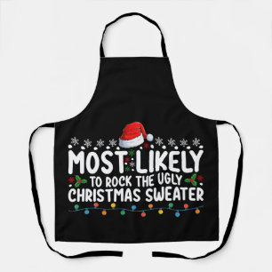 Hoogstwaarschijnlijk draagt hij de lelijkste kerst schort