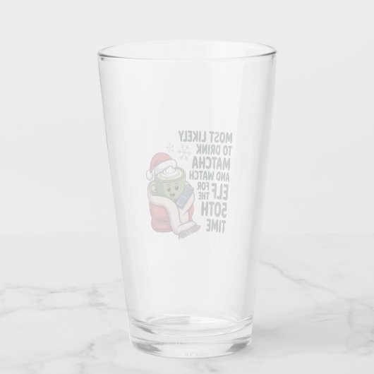 Hoogstwaarschijnlijk Drink Matcha en kijken Elf Xm Glas (Achterkant)