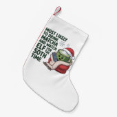 Hoogstwaarschijnlijk Drink Matcha en kijken Elf Xm Kleine Kerstsok (Voorkant (Hangend))