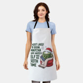 Hoogstwaarschijnlijk Drink Matcha en kijken Elf Xm Schort (Gedragen)