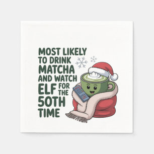 Hoogstwaarschijnlijk Drink Matcha en kijken Elf Xm Servet