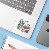 Hoogstwaarschijnlijk Drink Matcha en kijken Elf Xm Sticker (Laptop met iPhone)