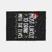 Hoogstwaarschijnlijk Drink met de Elfen familie Ch Fleece Deken (Voorkant (Horizontaal))