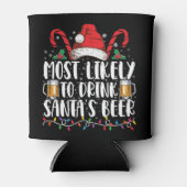 Hoogstwaarschijnlijk Drink Santa's Beer Christmas- Blikjeskoeler (Voorkant)