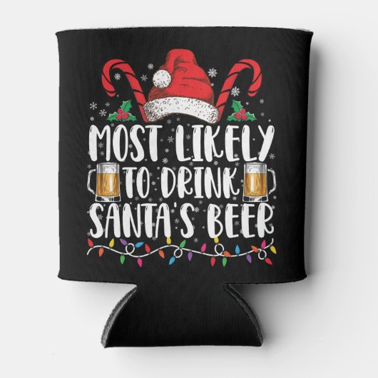 Hoogstwaarschijnlijk Drink Santa's Beer Christmas- Blikjeskoeler (Voorkant)