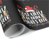 Hoogstwaarschijnlijk Drink Santa's Beer Christmas- Cadeaupapier (Rol Hoek)
