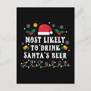 Hoogstwaarschijnlijk Drink Santa's Beer Feestdagenkaart