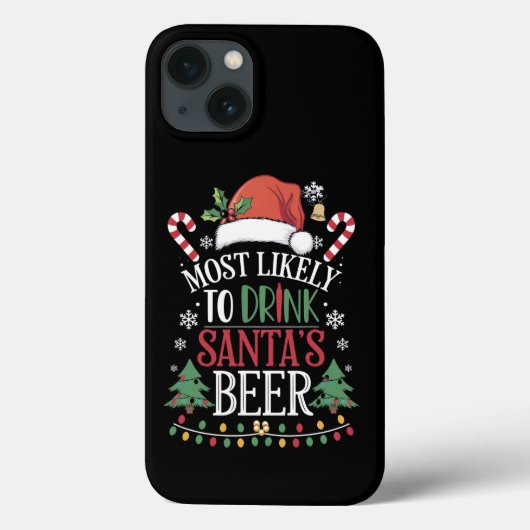Hoogstwaarschijnlijk Drink Santa's Beer Matching X Case-Mate iPhone Case (Achterkant)