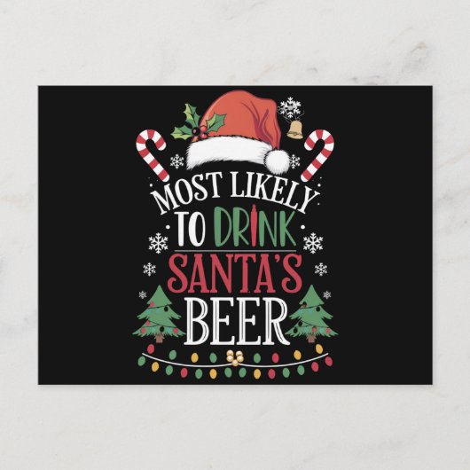 Hoogstwaarschijnlijk Drink Santa's Beer Matching X Feestdagenkaart (Voorkant)