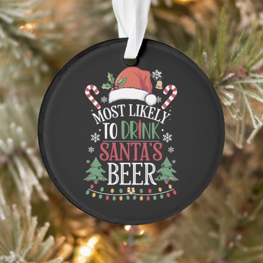 Hoogstwaarschijnlijk Drink Santa's Beer Matching X Ornament (Boom)