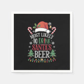 Hoogstwaarschijnlijk Drink Santa's Beer Matching X Servet (Voorkant)