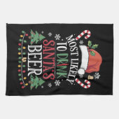 Hoogstwaarschijnlijk Drink Santa's Beer Matching X Theedoek (Horizontaal)
