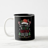 Hoogstwaarschijnlijk Drink Santa's Beer Matching X Tweekleurige Koffiemok (Links)