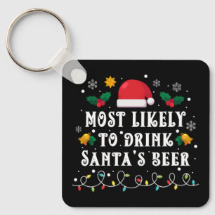 Hoogstwaarschijnlijk Drink Santa's Beer Sleutelhanger