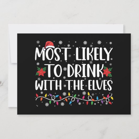 Hoogstwaarschijnlijk drinken met de elfen Elf drin Kaart (Voorkant)